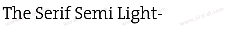 The Serif Semi Light字体转换 The Serif Semi Light字体转换
